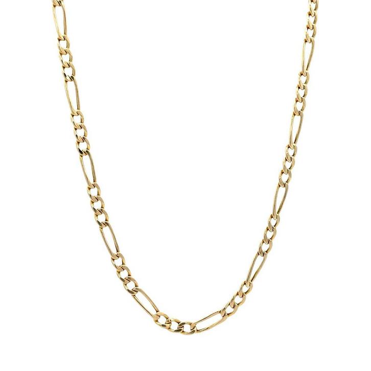 Gouden figaro collier 81.5 cm 14 karaat, Sieraden, Tassen en Uiterlijk, Kettingen, Goud, Zo goed als nieuw, Goud, Verzenden