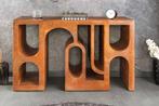 Abstracte consoletafel ART AMBIENTE 120cm koper patinalook, Huis en Inrichting, Tafels | Sidetables, Ophalen of Verzenden, Nieuw