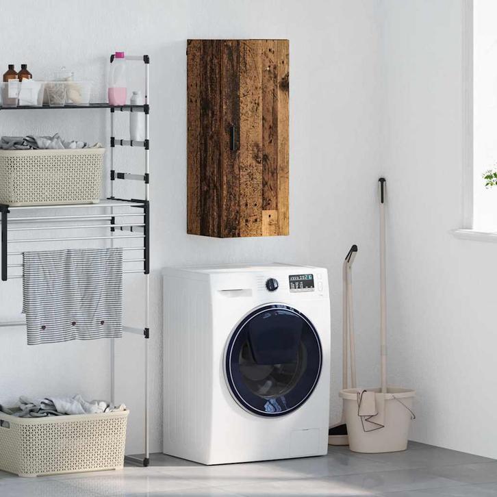 vidaXL Wandkast Oud Hout 34,5 x 34 x 90 cm Bewerkt hout, Huis en Inrichting, Kasten | Buffetkasten, Nieuw, Minder dan 50 cm, Overige houtsoorten