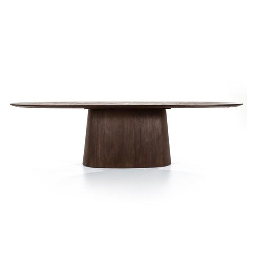 *WOONWINKEL* Eleonora Aron Eettafel Ovaal Donkerbruin 300 Cm, Huis en Inrichting, Tafels | Eettafels, Nieuw, Verzenden