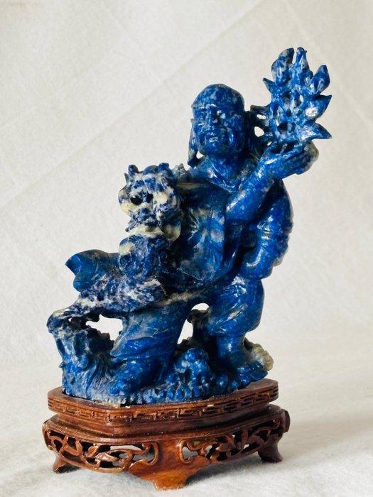 Shoulao (), il Dio della Longevità - Lapis Lazuli - China, Antiek en Kunst, Antiek | Overige Antiek
