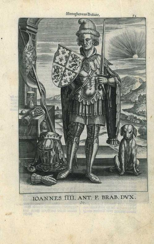 Portrait of John IV, Duke of Brabant and Lothier, Antiek en Kunst, Kunst | Etsen en Gravures