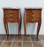 Set Marquetry Nachtkastjes / Commodes - Estampillé Skalski