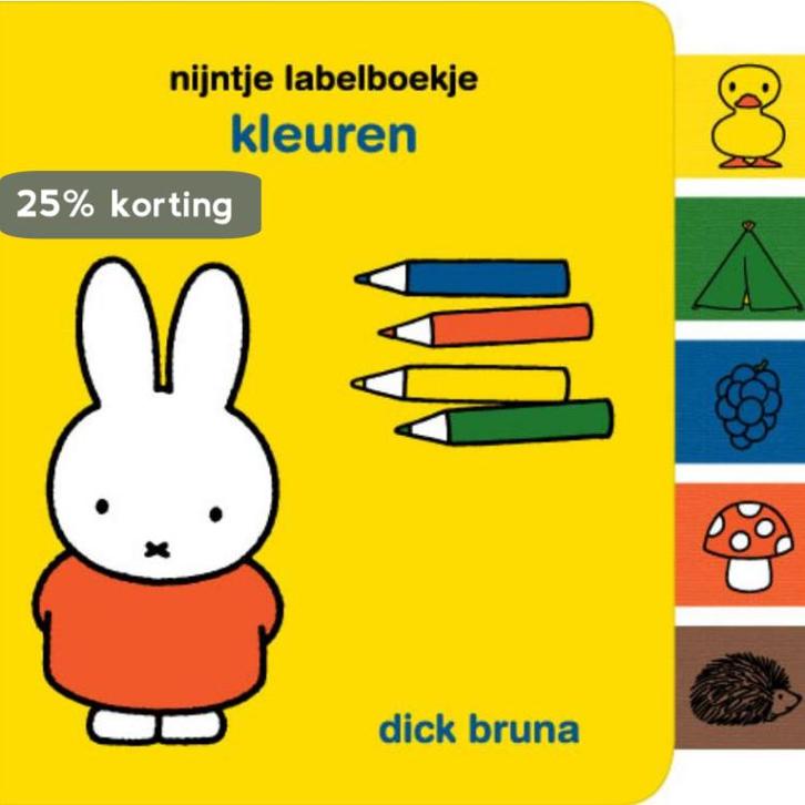 Kleuren / Nijntje labelboekje 9789056474508 Dick Bruna, Boeken, Kinderboeken | Baby's en Peuters, Gelezen, Verzenden