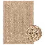 vidaXL Vloerkleed ZIZUR binnen en buiten 160x230 cm jute, Verzenden, Nieuw, Bruin