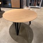Mauritio Salontafel Eiken Rond 80x80 - Weber Huiscollectie, 50 tot 100 cm, Nieuw, Industrieel, Eikenhout