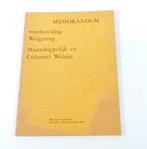Boek Memorandum voorbereiding Wetgeving G389, Verzenden, Gelezen