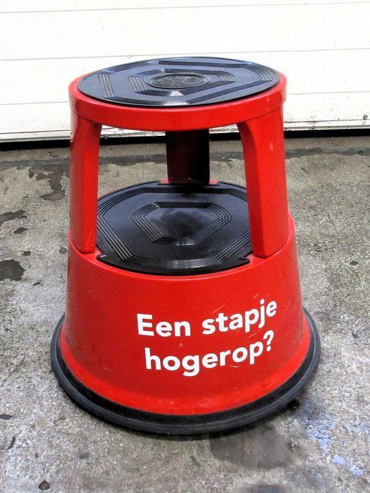 Winkelkruk, Opstapkruk, verrijdbaar, Zakelijke goederen, Kantoor en Winkelinrichting | Winkel en Inventaris