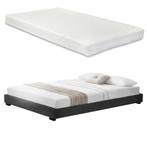 Modern bedframe kunstleer met matras 140x200 zwart, Huis en Inrichting, Verzenden, Nieuw
