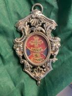 Reliekhouder - Glas, Hout, Textiel, Zilver - 1970-1980 -