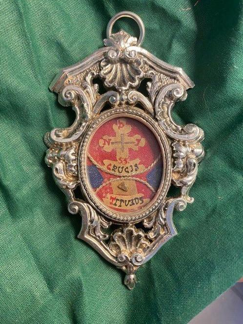 Reliekhouder - Glas, Hout, Textiel, Zilver - 1970-1980 -, Antiek en Kunst, Kunst | Niet-Westerse kunst