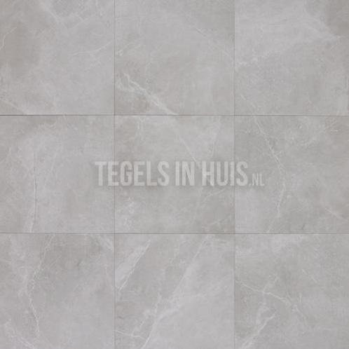 Vloertegel / wandtegel moody stone wit 80x80 gerectificeerd, Doe-het-zelf en Verbouw, Tegels, Vloertegels, Nieuw, 10 m² of meer