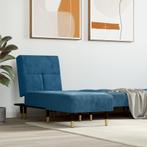 vidaXL Chaise longue fluweel blauw, Huis en Inrichting, Banken | Sofa's en Chaises Longues, Verzenden, Nieuw