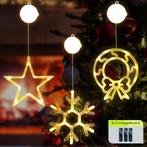 Kerstverlichting Raam Kerstkrans + Sneeuwvlok + Kerstster -, Diversen, Kerst, Verzenden, Nieuw