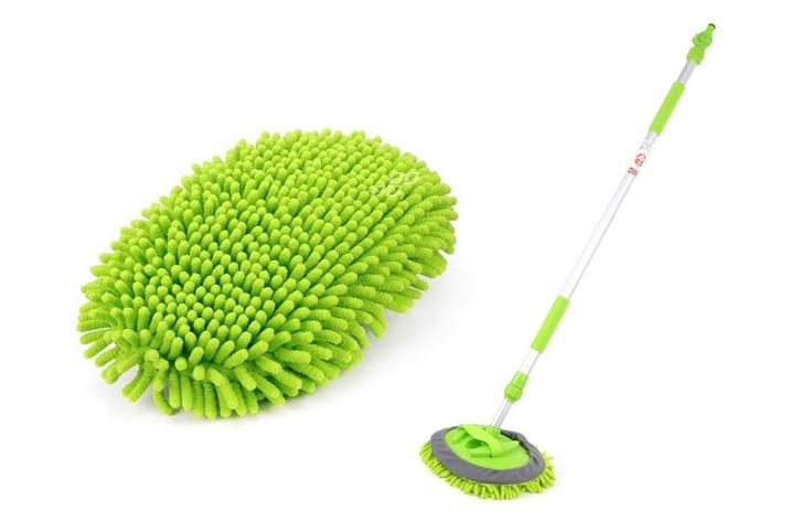 Telescopische wasborstel - Microvezel - 98 tot 168cm - Extra, Auto diversen, Auto-accessoires, Nieuw, Ophalen of Verzenden