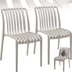 2dekans | tectake® Set van 2 Tuinstoelen Alcudia - Taupe -, Huis en Inrichting, Stoelen, Ophalen of Verzenden, Zo goed als nieuw