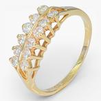 Zonder minimumprijs - Ring - 14 karaat Geel goud, HRD - VVS, Sieraden, Tassen en Uiterlijk, Ringen, Nieuw