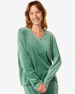 HEMA Pyjama top velvet groen donkergroen, Kleding | Dames, Ondergoed en Lingerie, Verzenden