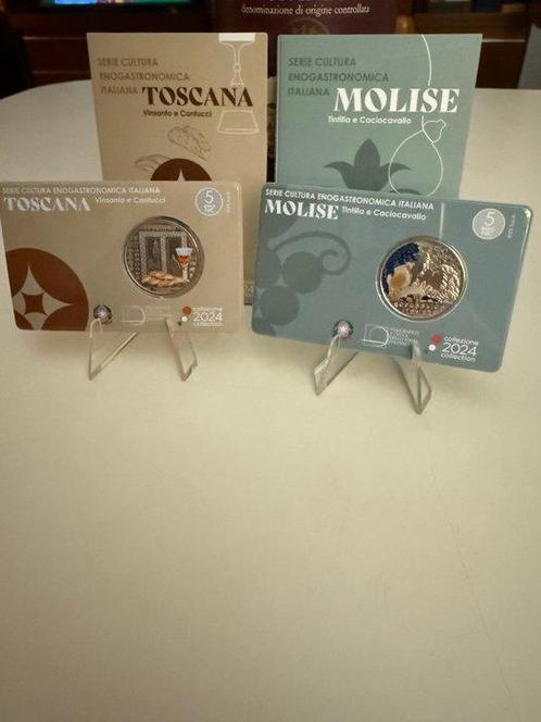 Italië. 5 Euro 2024 Toscana + Molise (2 monete) (Zonder, Postzegels en Munten, Munten | Europa | Euromunten