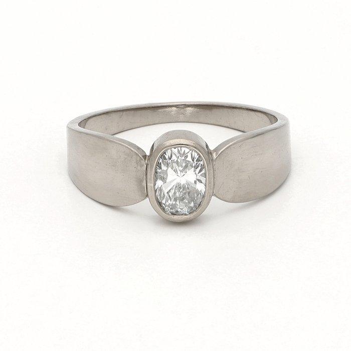 Ring - 14 karaat Witgoud Diamant (Natuurlijk), Sieraden, Tassen en Uiterlijk, Ringen