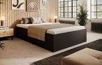 Meubella | Tweepersoonsbed bed 140x200 zwart 2persoonsbed, Huis en Inrichting, Slaapkamer | Bedden, Nieuw, Modern, 140 cm, Tweepersoons