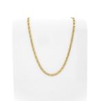 Gouden scroll schakel ketting; Midas | 47 cm, Ophalen of Verzenden, Gebruikt, Overige kleuren, Goud