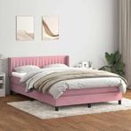 vidaXL Boxspring met matras fluweel roze 160x210 cm, Huis en Inrichting, Verzenden, Nieuw, Stof