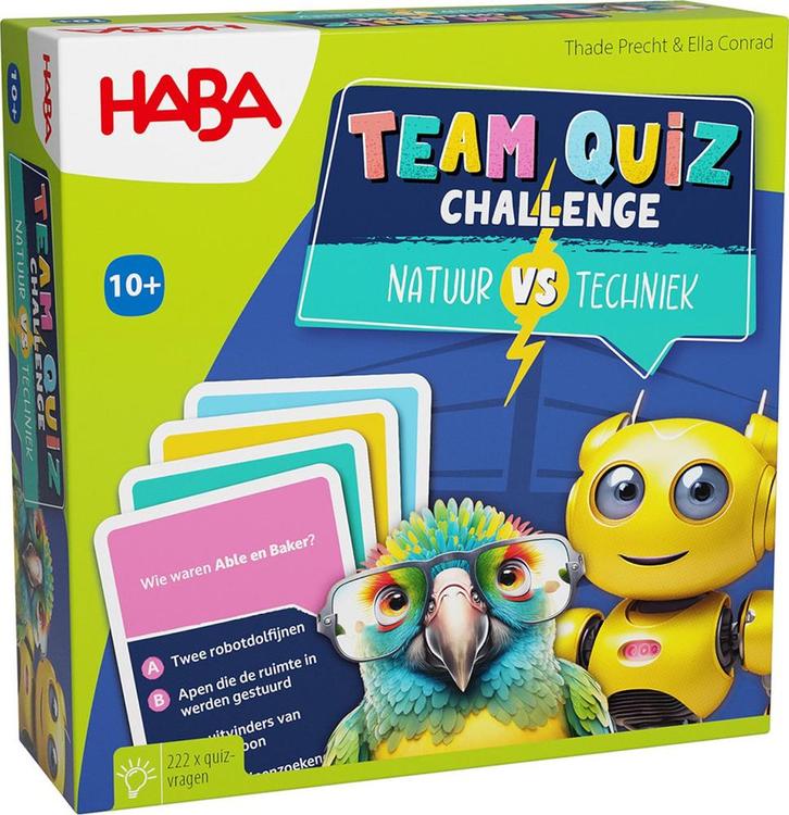 Team Quiz Challenge - Natuur versus Techniek | Haba -, Hobby en Vrije tijd, Gezelschapsspellen | Bordspellen, Nieuw, Verzenden
