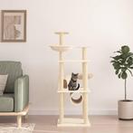 vidaXL Kattenmeubel met sisal krabpalen 141 cm crèmekleurig, Verzenden, Nieuw