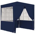 Blauwe Partytent 2x2 m met Zijwanden en Ritsdeur Waterbesten, Verzenden, Nieuw