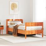 vidaXL Bedframe zonder matras massief grenenhout wasbruin, Eenpersoons, Bruin, Verzenden, Nieuw