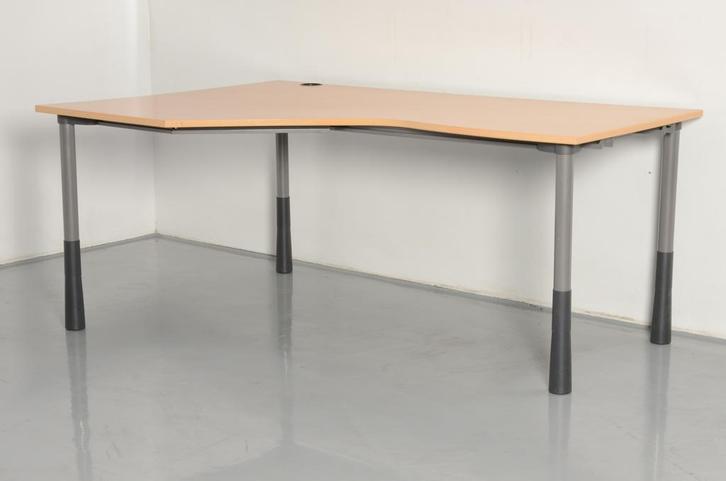 Kinnarps bureau, beuken blad, 180 x 120 cm, hoogte, Huis en Inrichting, Bureaus, Ophalen of Verzenden