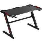 Gaming bureau 120x60x75 cm zwart met LED verlichting - in...