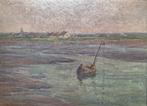 Edgar Farasyn (1858-1938) - Boot in waterrijk landschap met