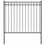 vidaXL Tuinhek Assen staal 1,7x1,5 m zwart, Verzenden, Nieuw, IJzer, 2 meter of meer