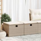 vidaXL 2-delige Loungeset met kussens poly rattan acacia, Verzenden, Nieuw, Rotan, Loungeset