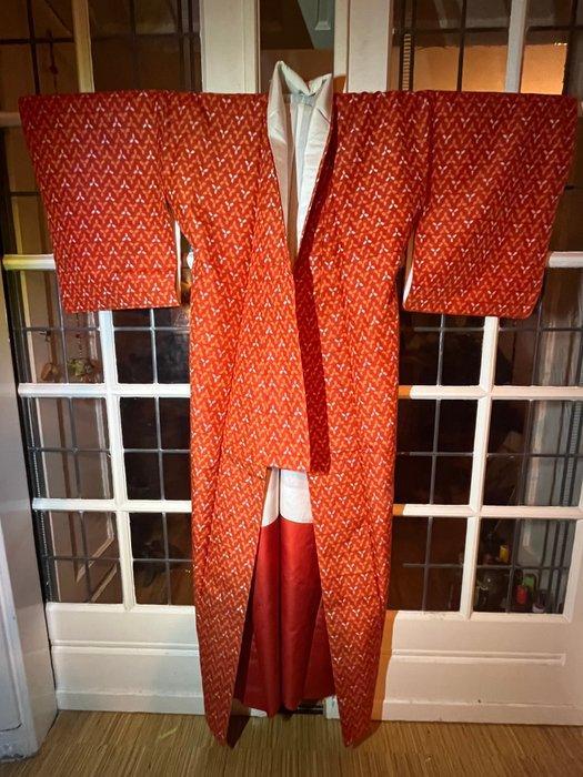Old High Quality Silk Japanese Kimono - Japan - Shwa, Antiek en Kunst, Antiek | Overige Antiek