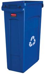 Rubbermaid Slim Jim container 87 ltr blauw, Huis en Inrichting, Verzenden