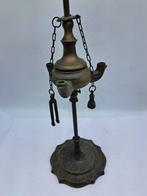 Olielamp - Driepits - Brons - Antieke Snotneus, Antiek en Kunst