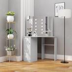 vidaXL Hoekkaptafel met LED 111x54x141,5 cm betongrijs, Huis en Inrichting, Verzenden, Nieuw