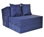 Opvouwbaar camping matras - Luxe blauw velours - Compact..., Huis en Inrichting, Slaapkamer | Matrassen en Bedbodems, Ophalen of Verzenden