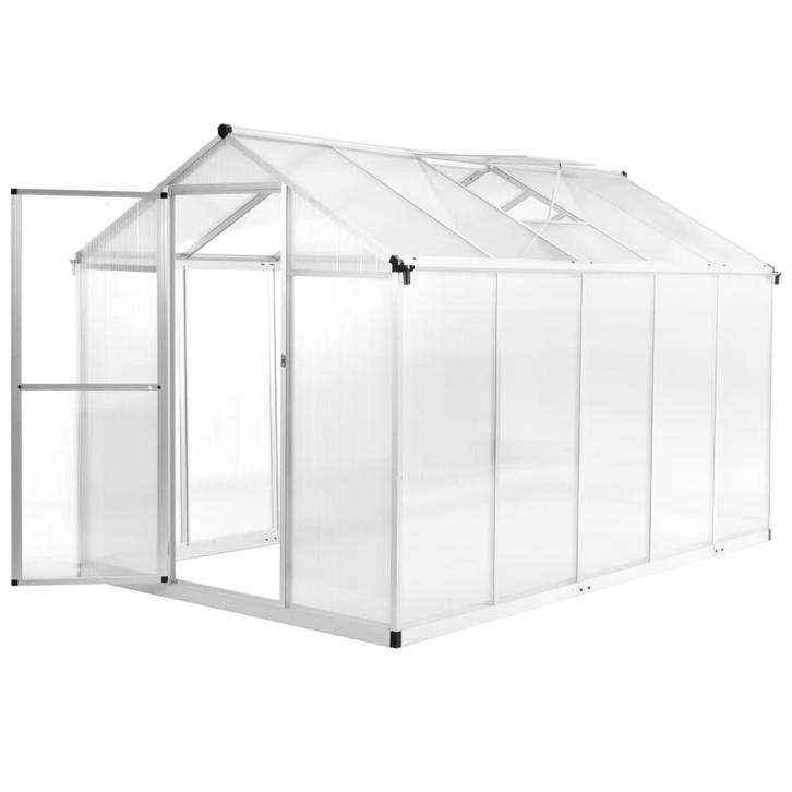 vidaXL Tuinkas 11,19 m³ 302x190x195 cm aluminium, Tuin en Terras, Kassen, Nieuw, Verzenden