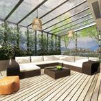 vidaXL 10-delige Loungeset met kussens poly rattan bruin, Tuin en Terras, Tuinsets en Loungesets, Meer dan 8 zitplaatsen, Nieuw