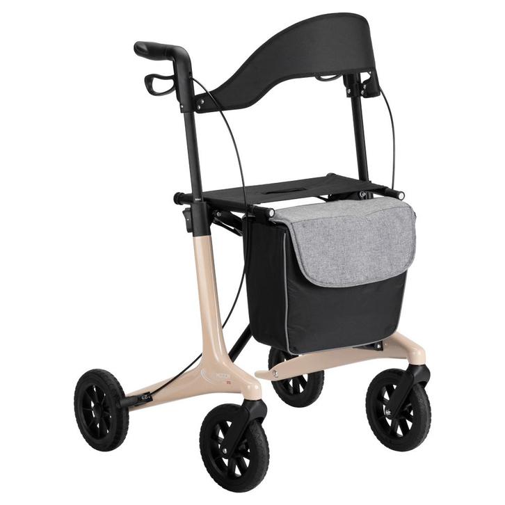 MultiMotion Carbon rollator met softwielen - Maat M - Beige, Diversen, Rollators, Ophalen of Verzenden
