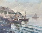 Valerio Rotini (1911) - Vista puerto mediterráneo, Antiek en Kunst, Kunst | Schilderijen | Klassiek