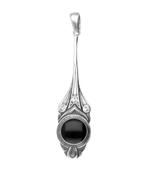 Zilveren Pendule zwarte inleg met swarovski kristallen Ar..., Verzenden, Nieuw
