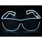 Disco bril met witte LED verlichting - Feestbrillen, Nieuw, Verzenden