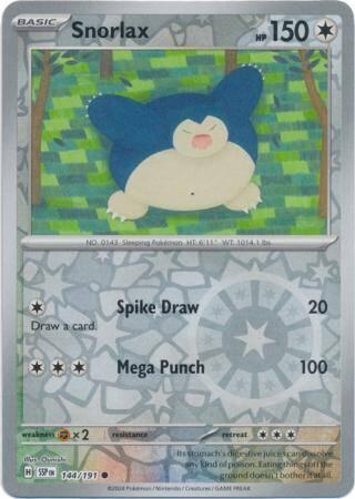 Snorlax 144/191 reverse holo surging sparks beschikbaar voor biedingen