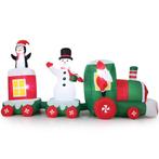 LIVSK Opblaasbare Kersttrein - Met Kerstman, Sneeuwpop en Pi, Verzenden, Nieuw