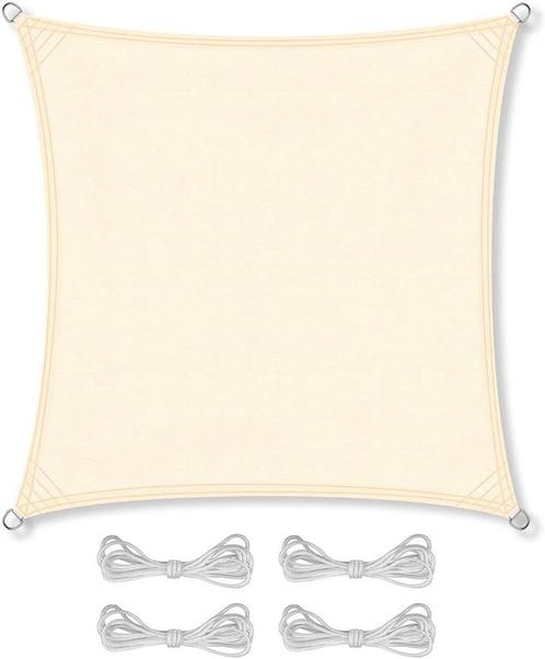 Moderne beige schaduwdoek 5x5 m - Stijlvol en functioneel, Tuin en Terras, Schaduwdoeken, Nieuw, Ophalen of Verzenden